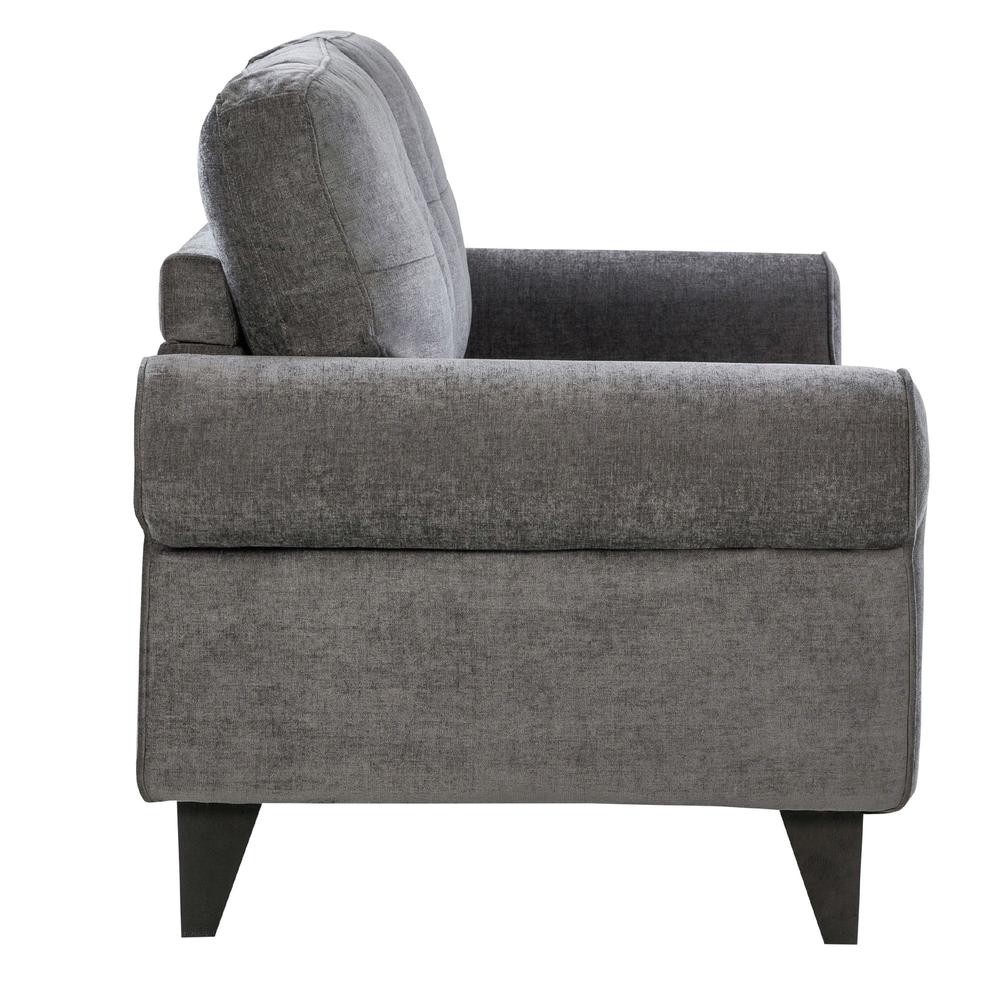 Picket House Furnishings Atticus Loveseat in Charcoal. Picture 6