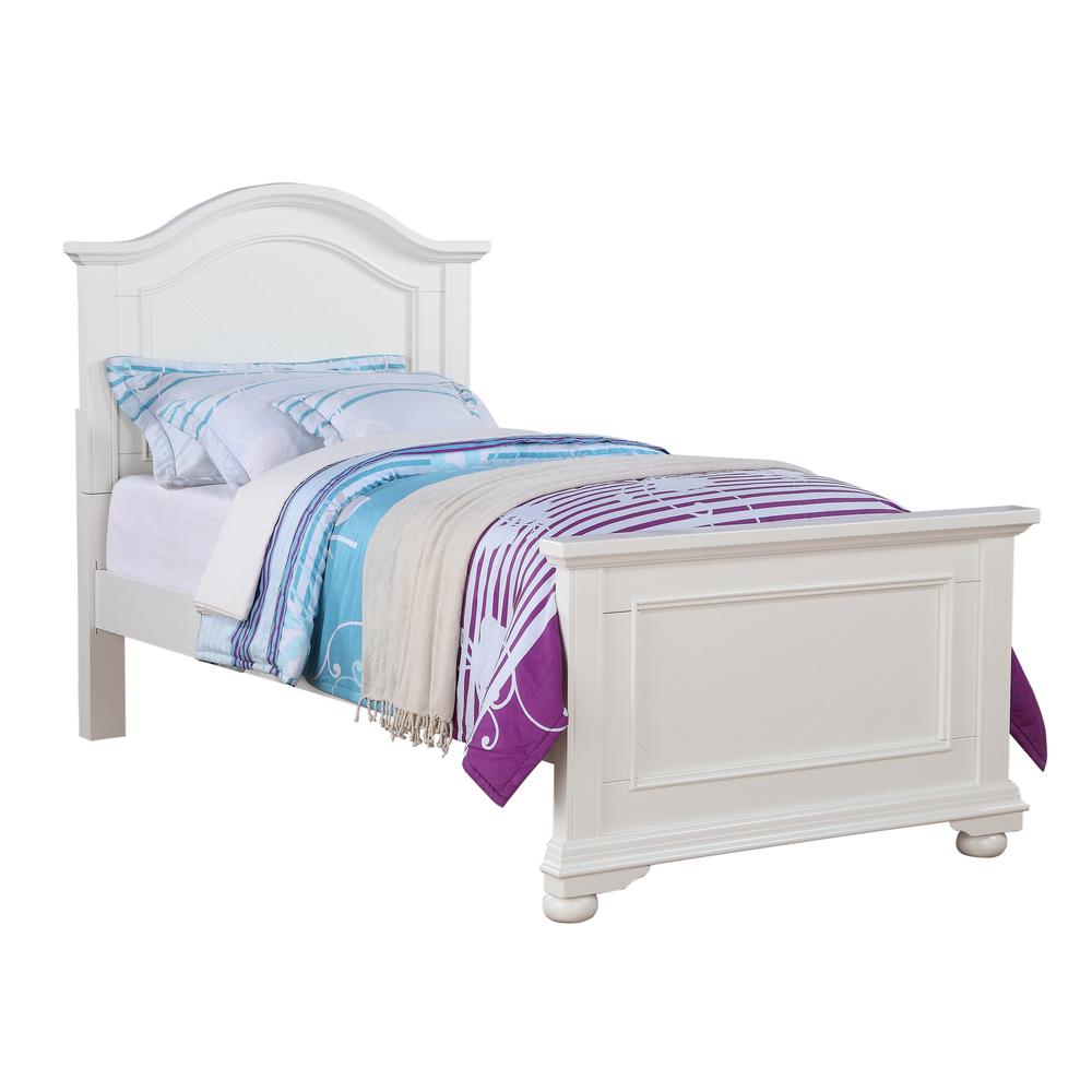 Addison White Twin Panel Bed. Picture 1
