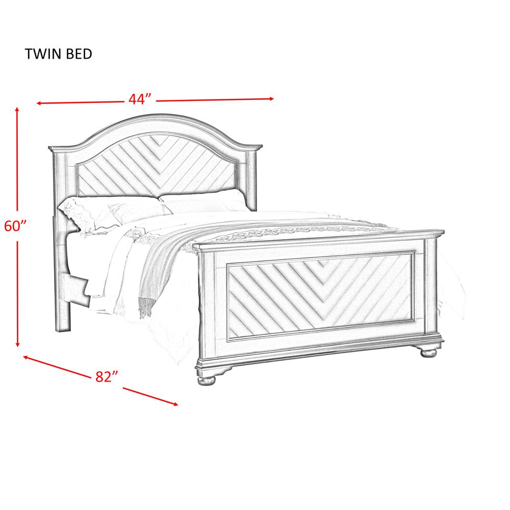 Addison White Twin Panel Bed. Picture 3