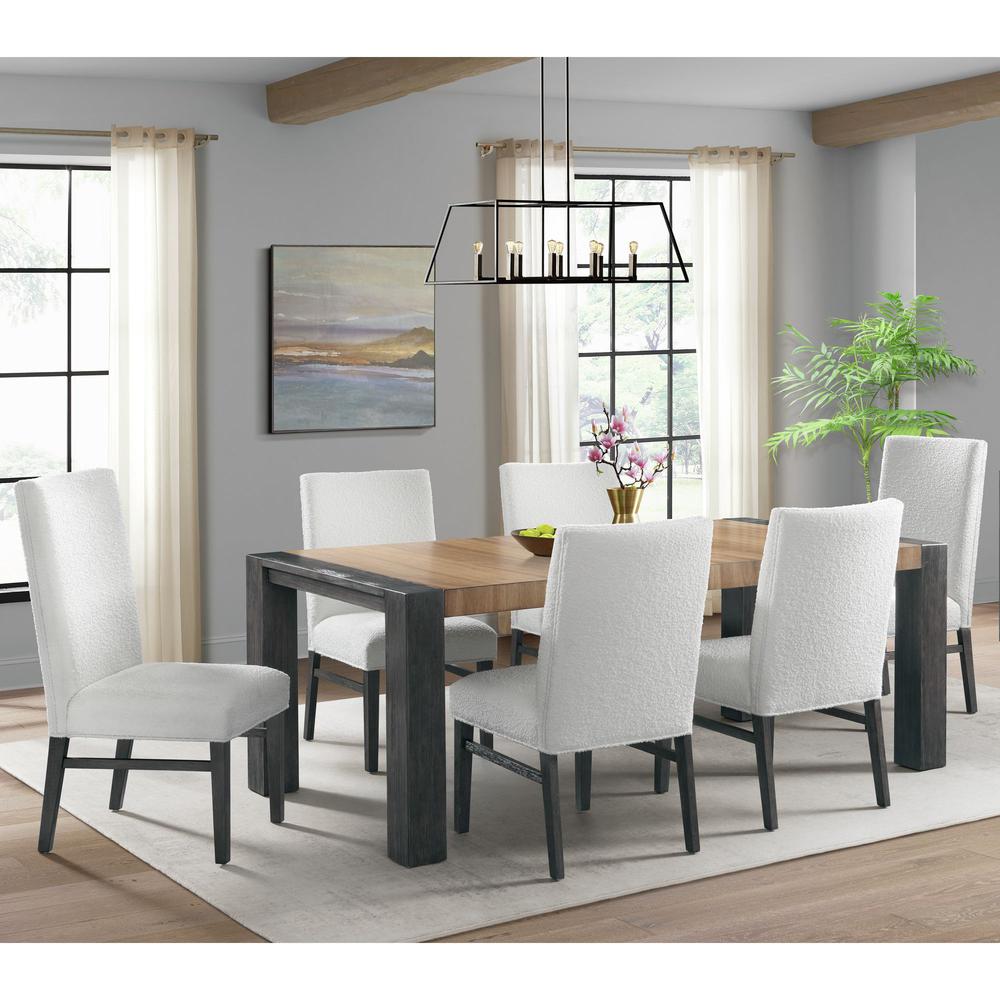 Stephen 7PC Standard Height Dining Set in Black-Table and Six Chairs. Picture 9