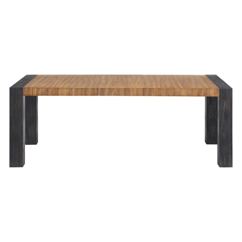 Stephen Dining Table with Oak Top and 1x18 leaf in Black. Picture 2