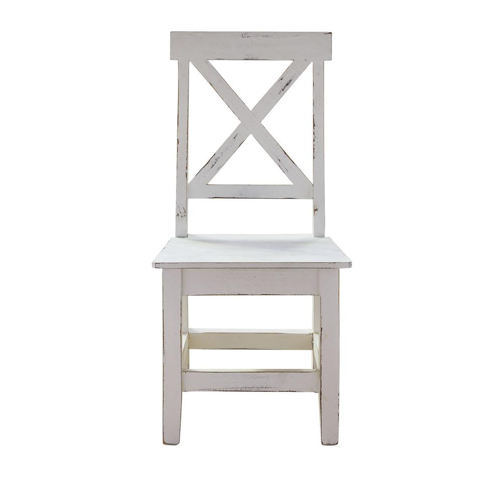 Picket House Furnishings Brixton Wooden Side Chair Set in White. Picture 5