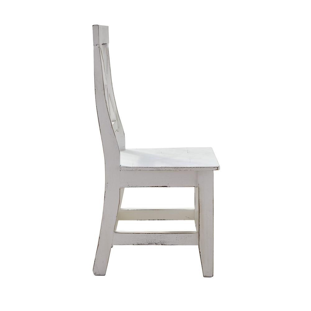 Picket House Furnishings Brixton Wooden Side Chair Set in White. Picture 6
