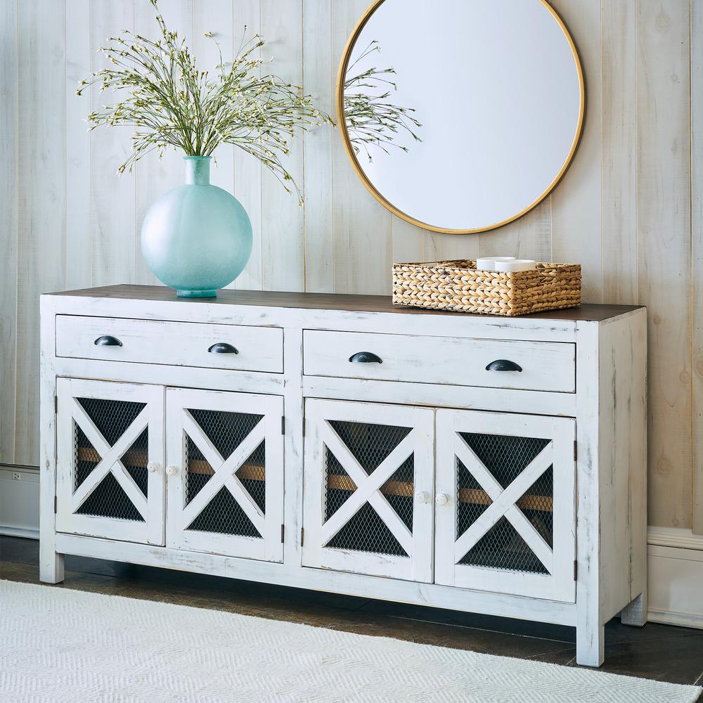 Picket House Furnishings Noah Console Table in White. Picture 2