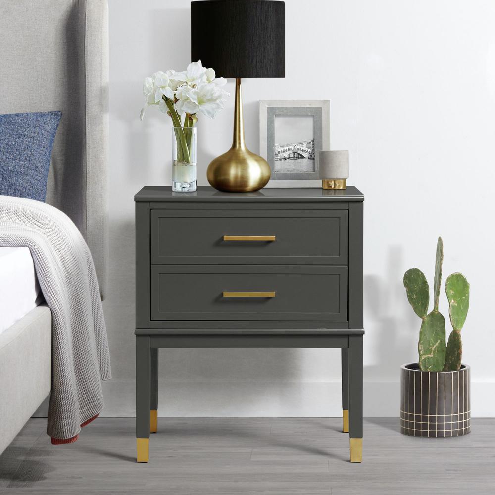 Picket House Furnishings Brody Side Table in Dark Charcoal. Picture 2