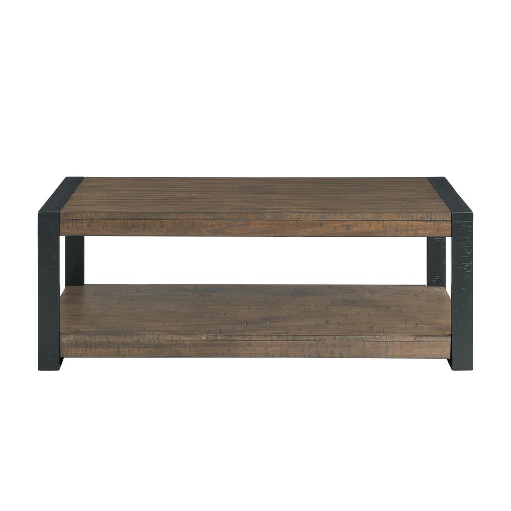 Picket House Furnishings Enrico Rectangular Coffee Table in Walnut. Picture 1
