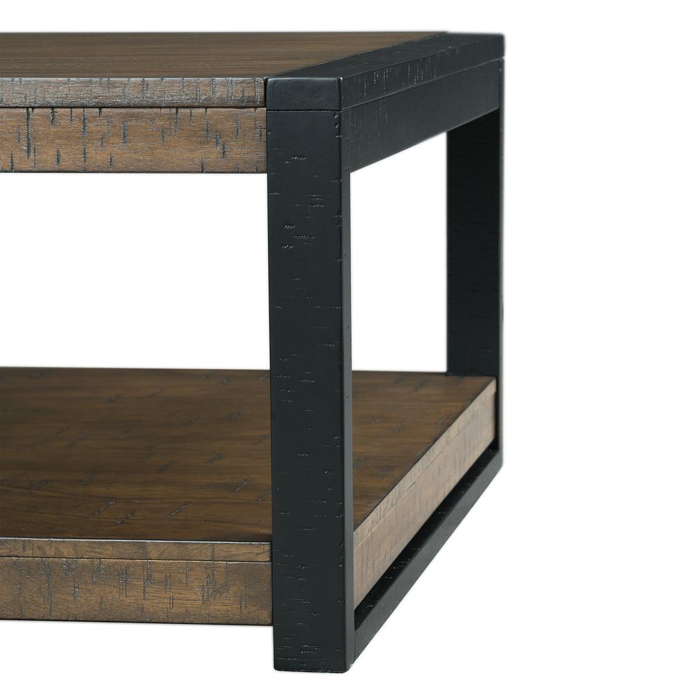 Picket House Furnishings Enrico Square End Table in Walnut. Picture 5