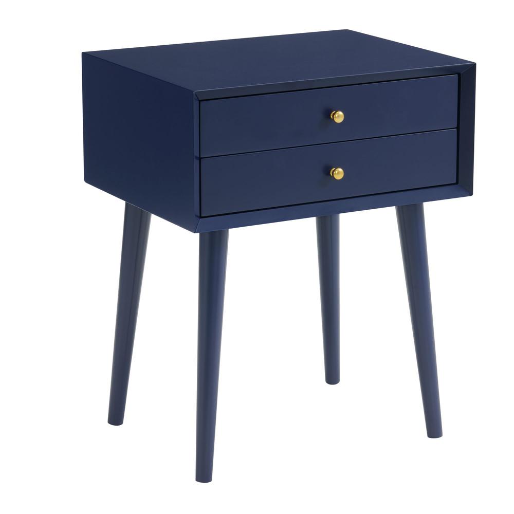 Picket House Furnishings Chesham Side Table in Blue. Picture 1