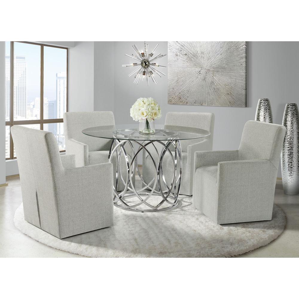 Picket House Furnishings Marcy Standard Height 5PC Dining Set-Table and Four Arm Chairs. Picture 1