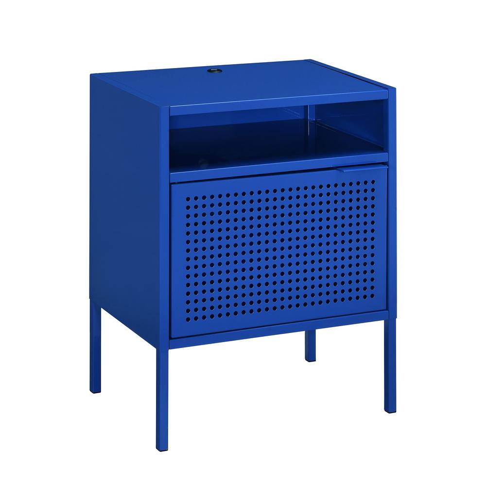 Gemma Nightstand with USB Port in Blue. Picture 1