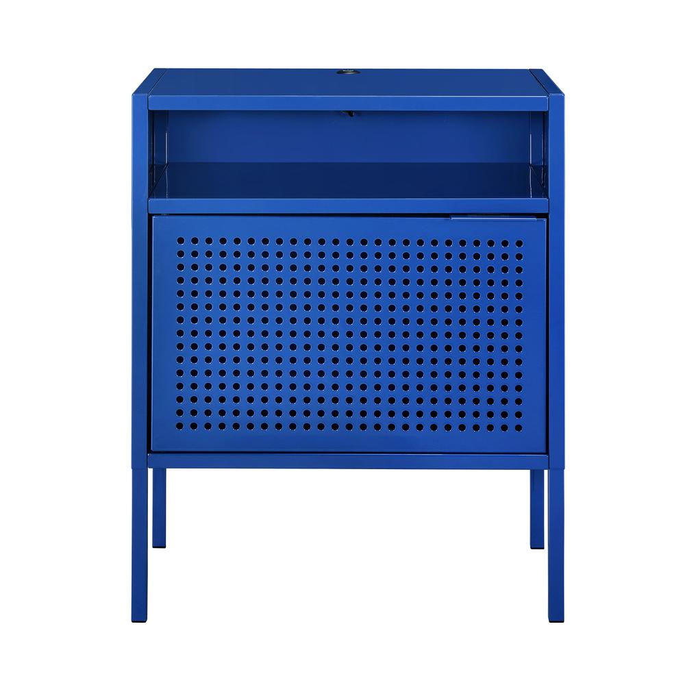 Gemma Nightstand with USB Port in Blue. Picture 5