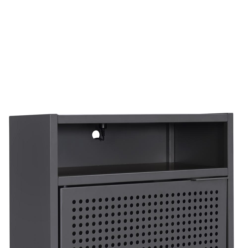 Gemma Nightstand with USB Port in Gray. Picture 11