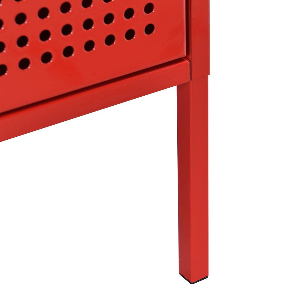 Gemma Nightstand with USB Port in Red. Picture 2
