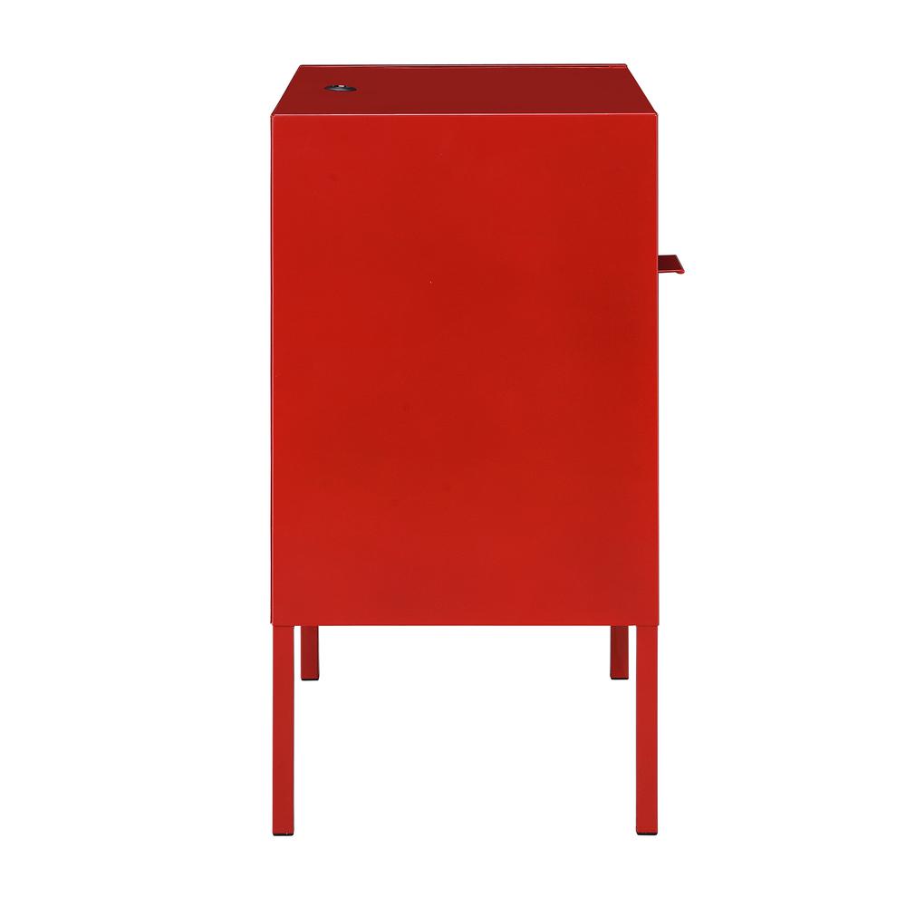 Gemma Nightstand with USB Port in Red. Picture 6