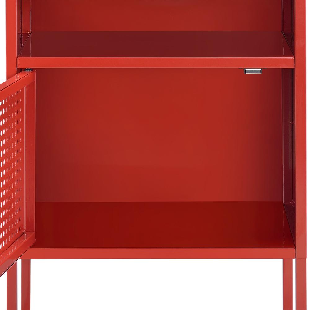 Gemma Nightstand with USB Port in Red. Picture 12