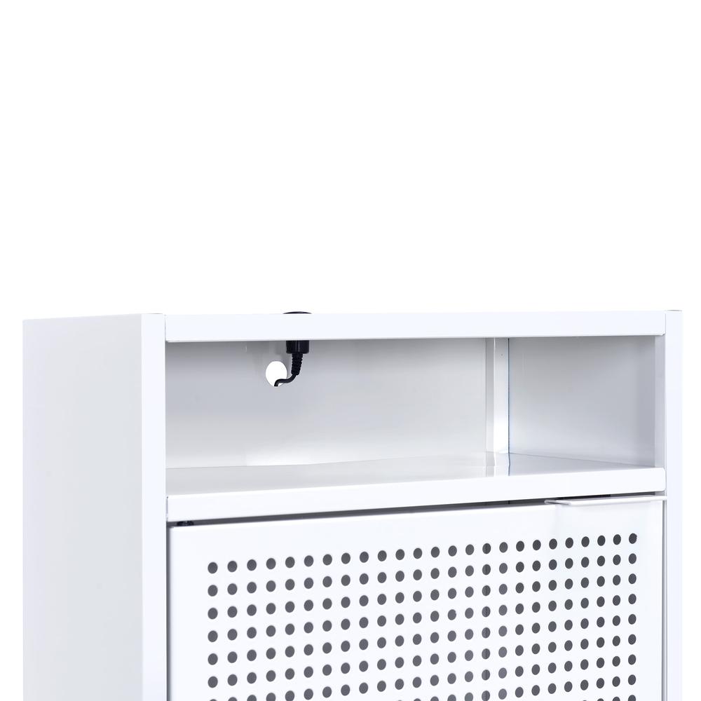 Gemma Nightstand with USB Port in White. Picture 11