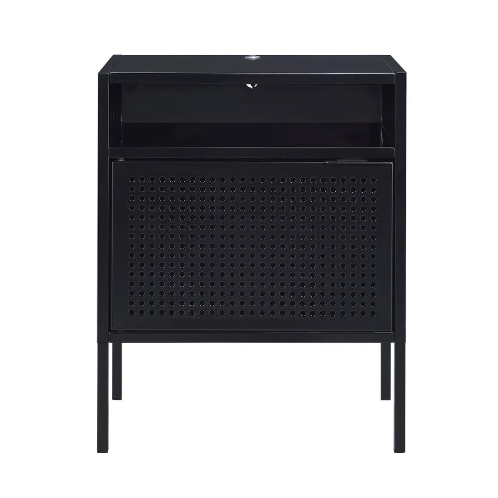 Gemma Nightstand with USB Port in Black. Picture 5