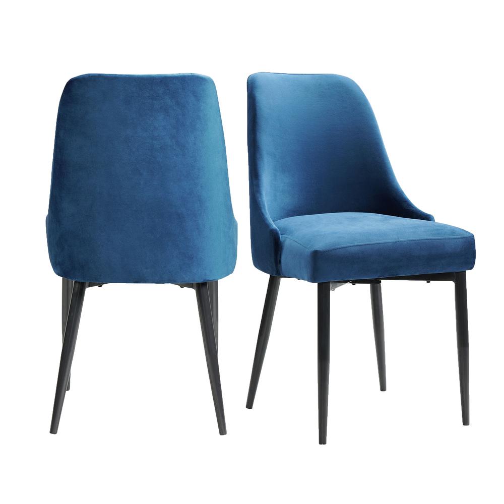 Mardelle Dining Side Chair Set in Blue. Picture 1