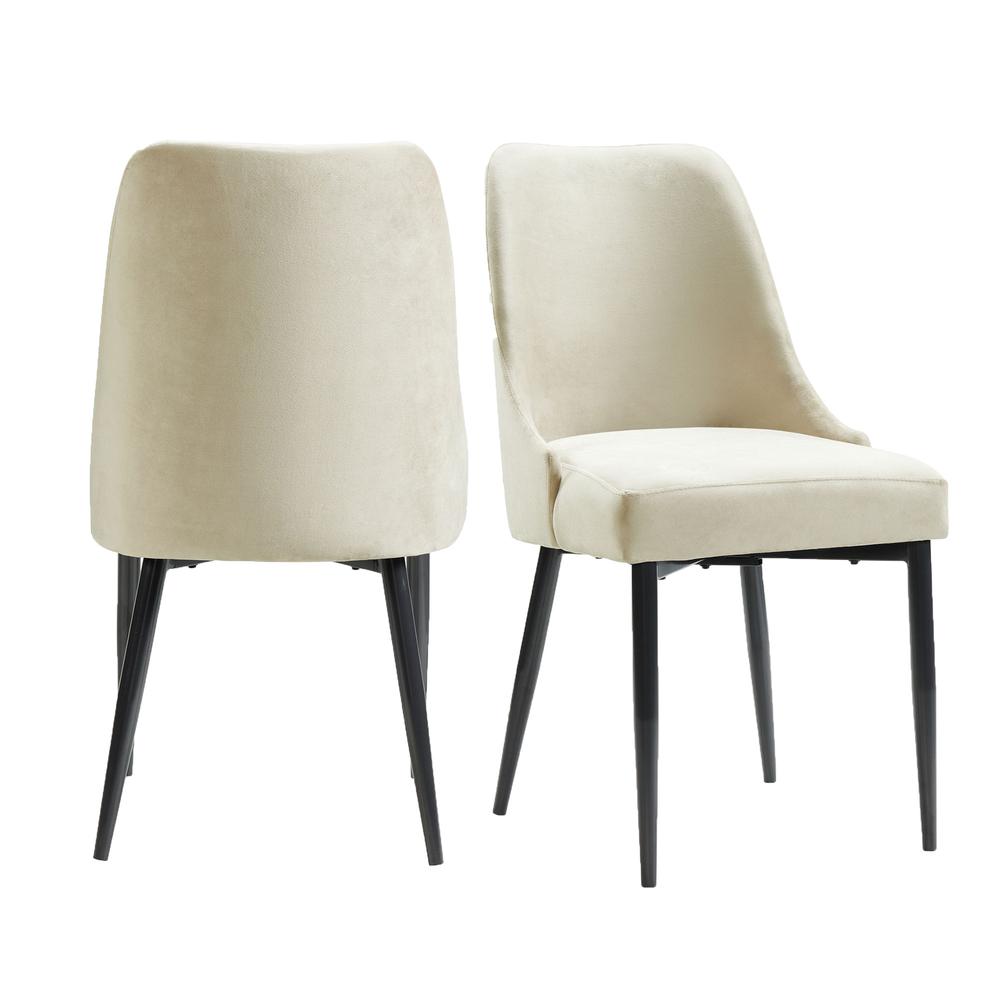 Mardelle Dining Side Chair Set in Cream. Picture 1