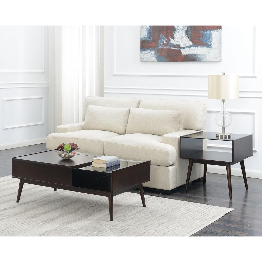 Morgan Mid-Century 2PC Occasional Set-Coffee Table & End Table. Picture 1