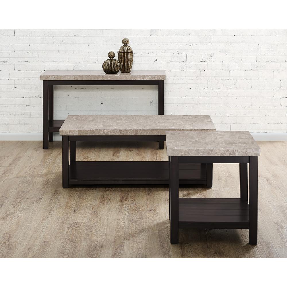 Caleb 3PC Occasional Table Set-Coffee Table, End Table & Sofa Table. Picture 1