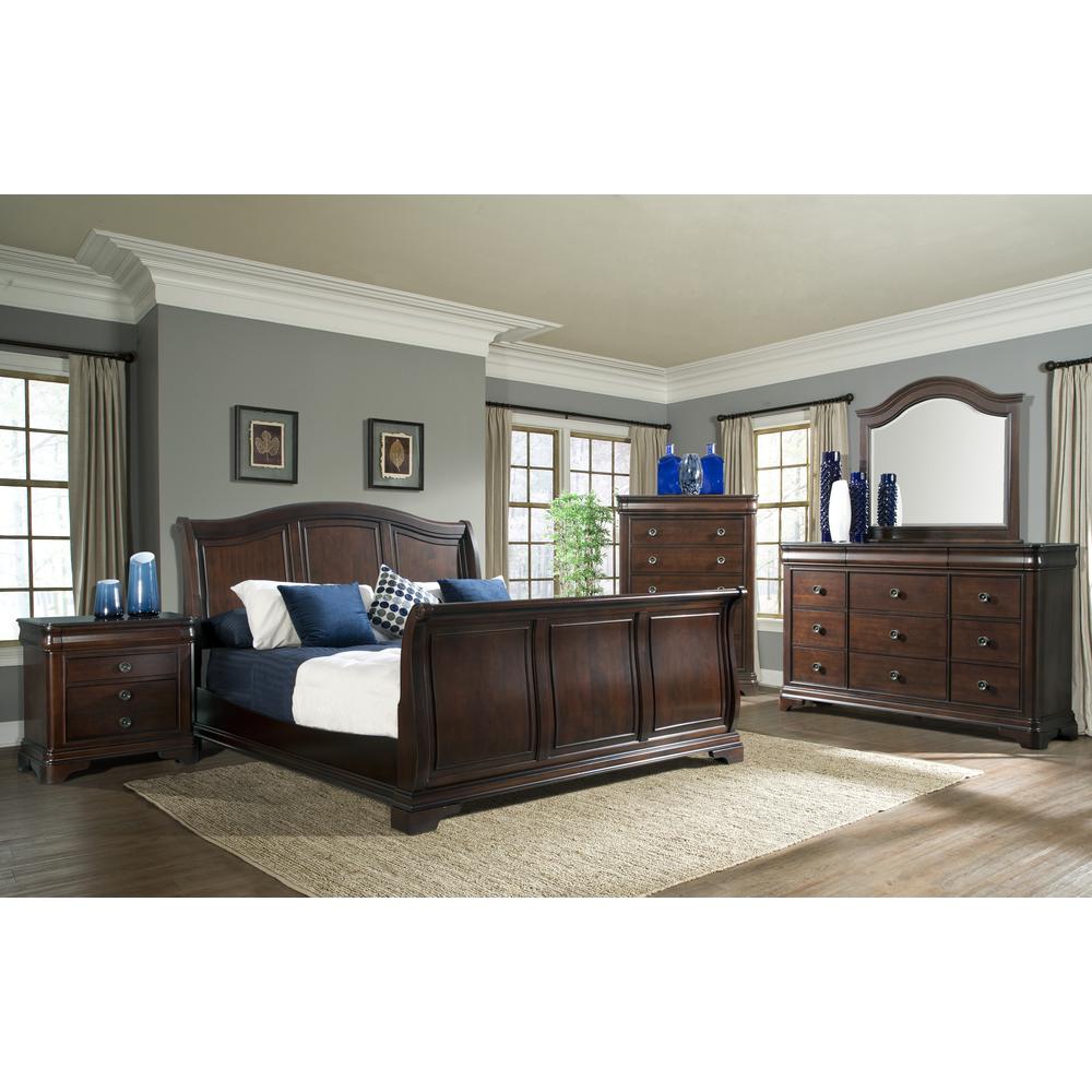Conley Cherry King Sleigh Bed. Picture 8