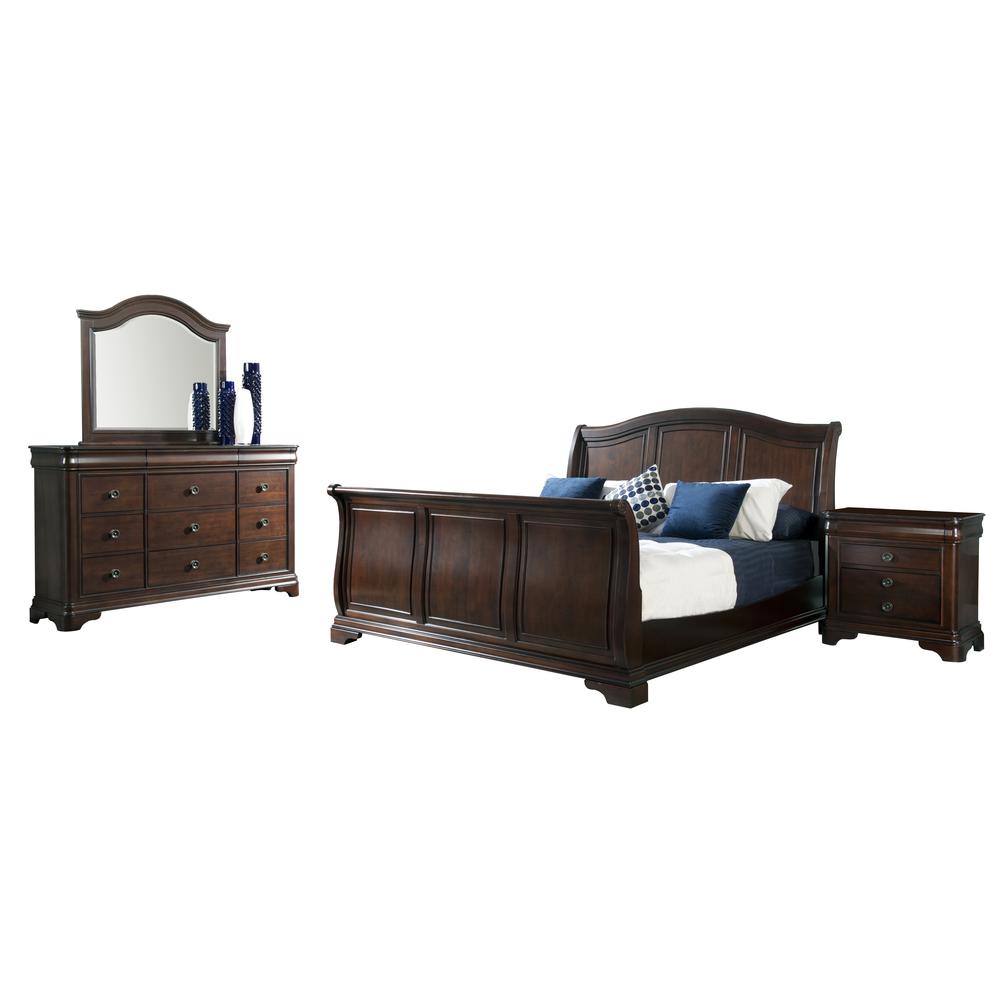 Conley Cherry King Sleigh Bed. Picture 11