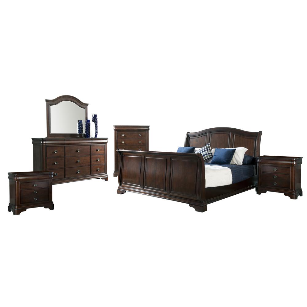 Conley Cherry King Sleigh Bed. Picture 33