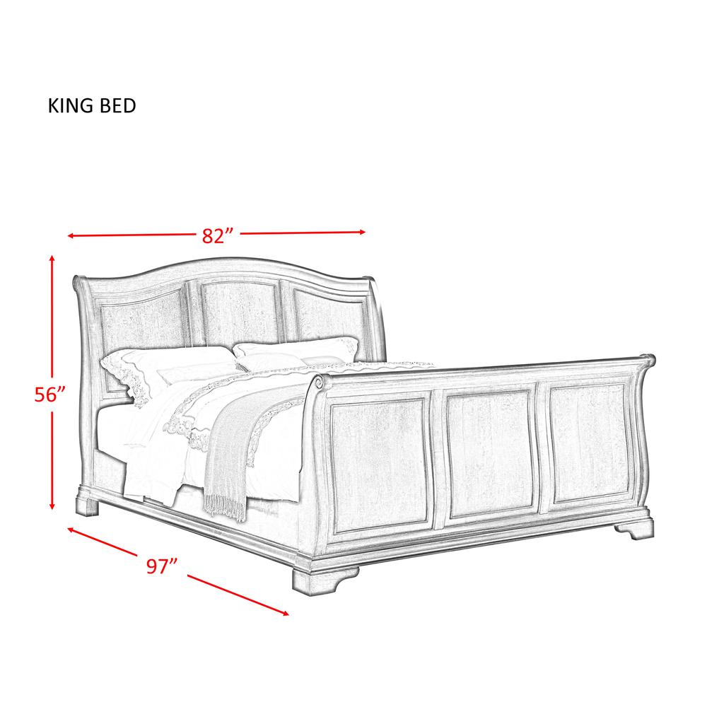 Conley Cherry King Sleigh Bed. Picture 47