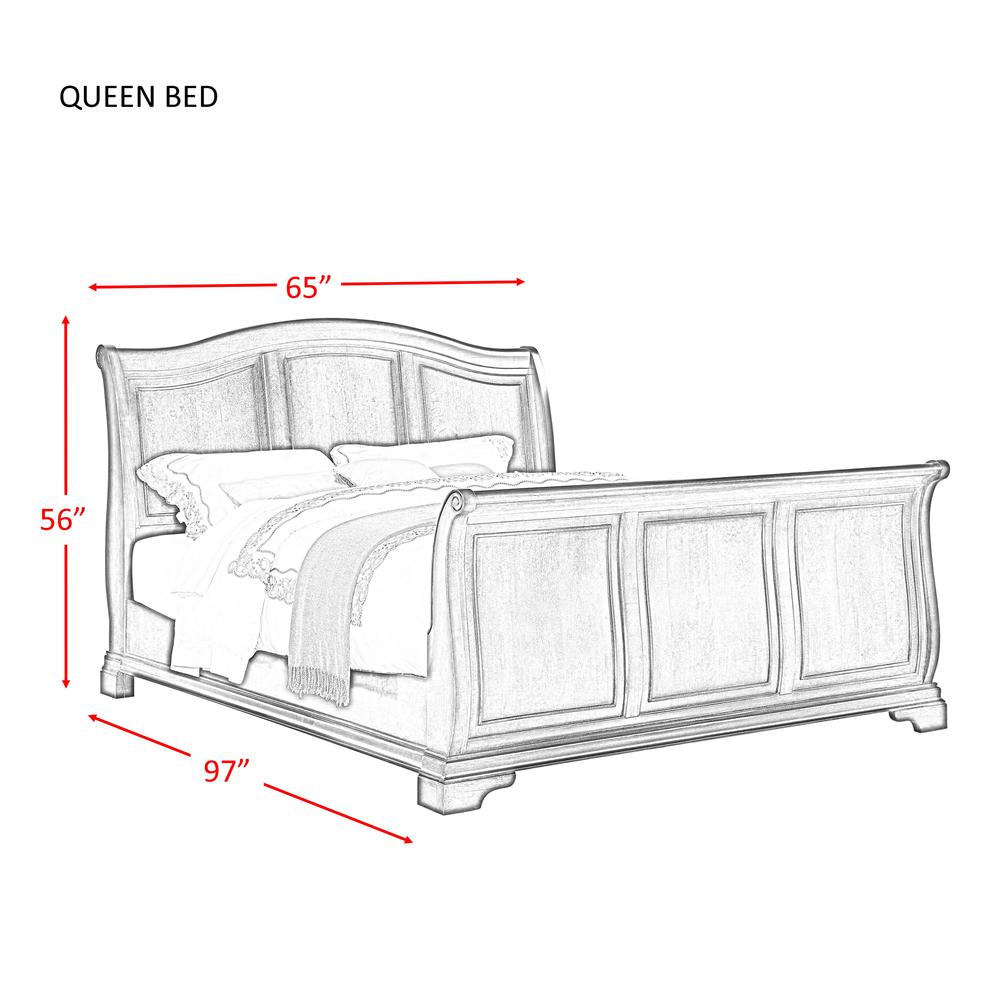 Conley Cherry Queen Sleigh Bed. Picture 44
