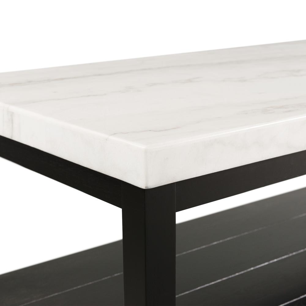Evie White Marble Rectangle Coffee Table. Picture 5