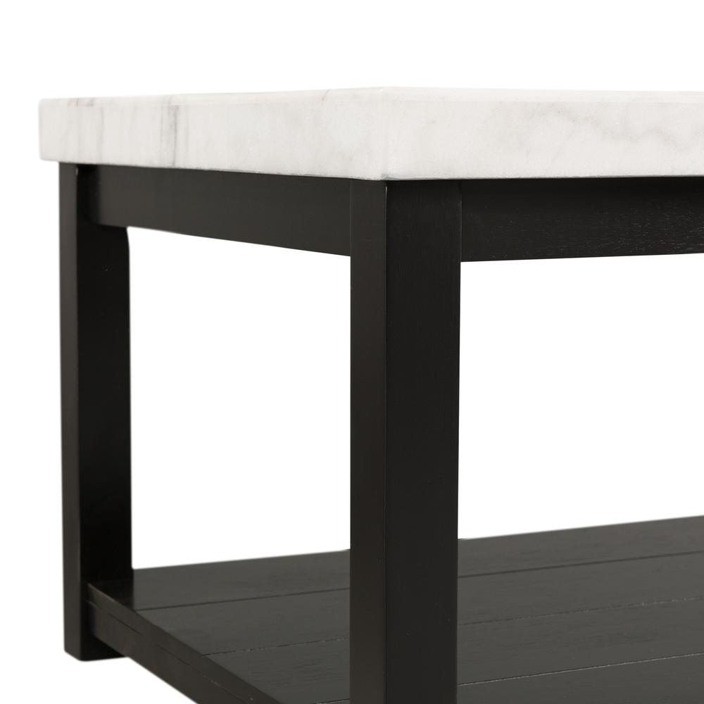 Evie White Marble Rectangle Coffee Table. Picture 6