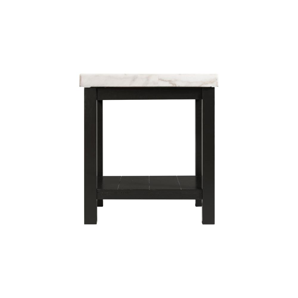 Evie White Marble Square End Table. Picture 5