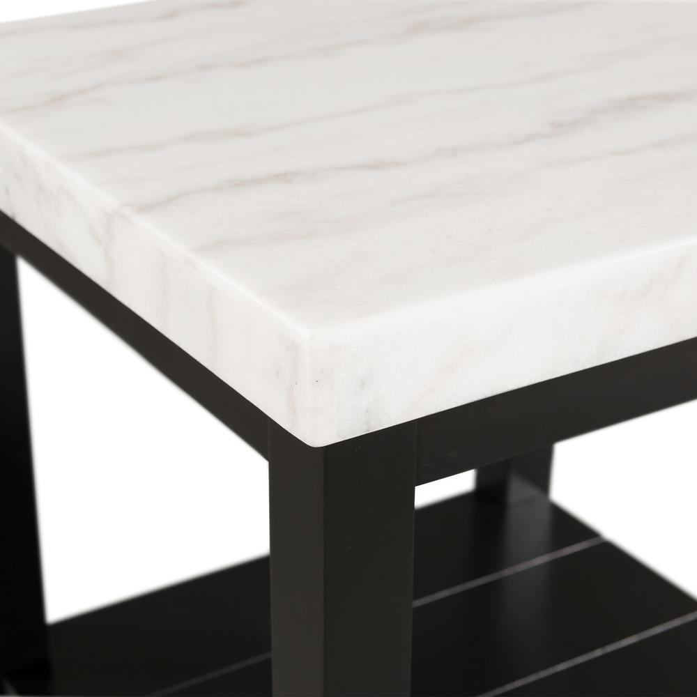 Evie White Marble Square End Table. Picture 7