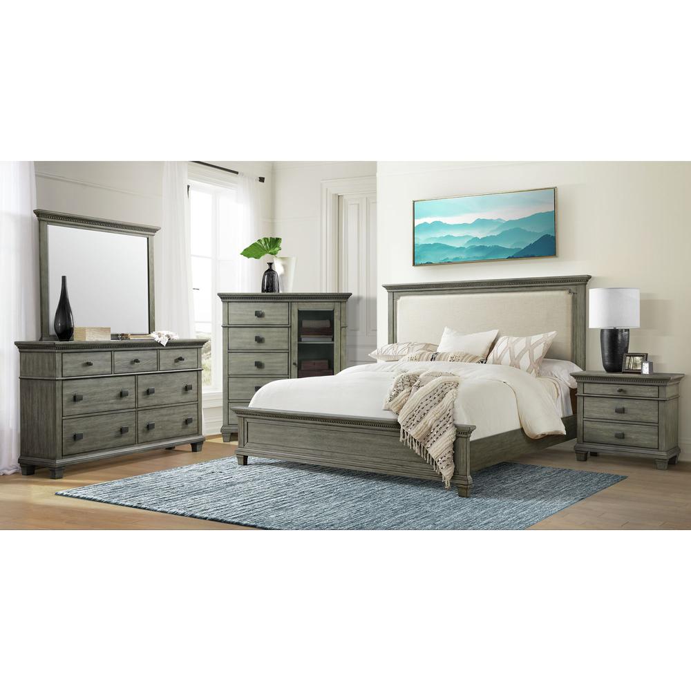 Picket House Furnishings Clovis 5-Drawer Gentlemen's Chest in Grey. Picture 2