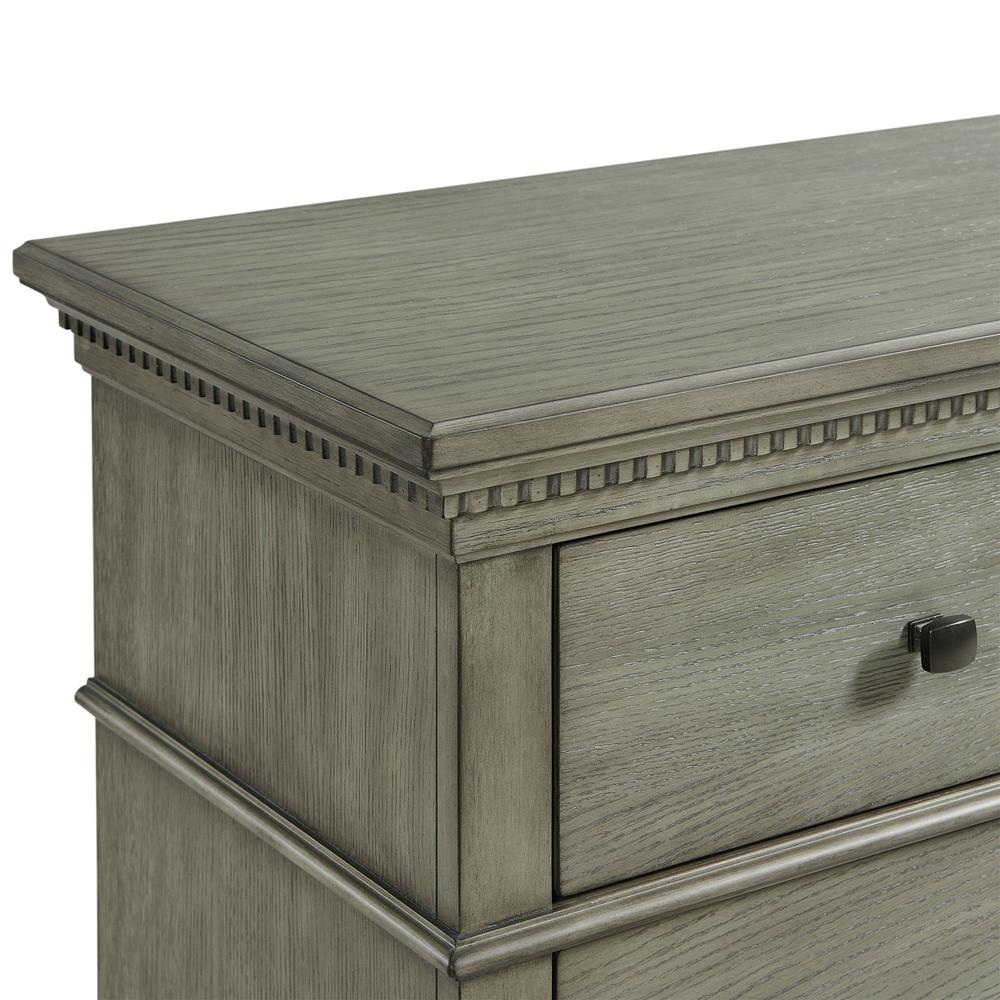 Picket House Furnishings Clovis 5-Drawer Gentlemen's Chest in Grey. Picture 5