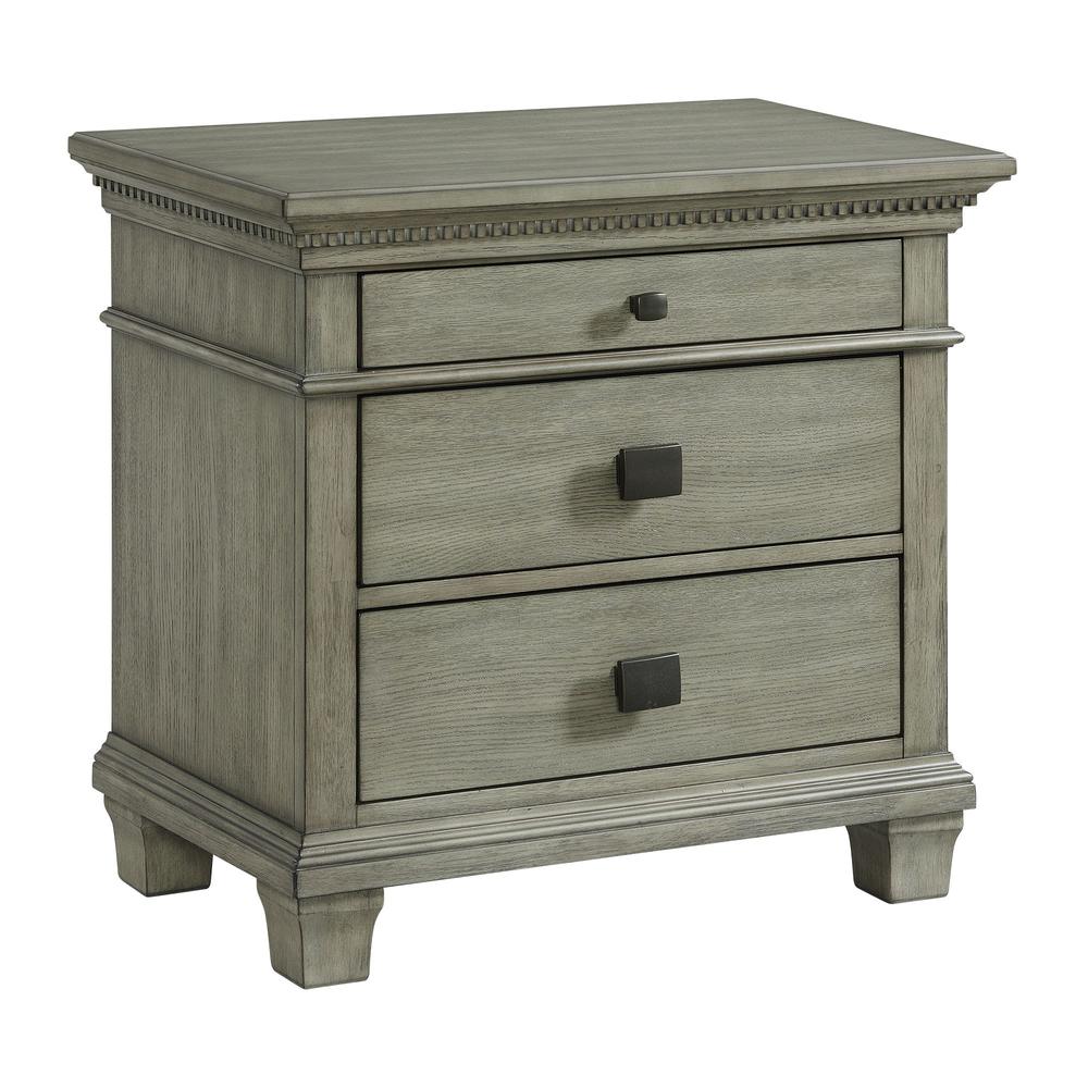 Clovis 3- Drawer Nightstand with USB. The main picture.