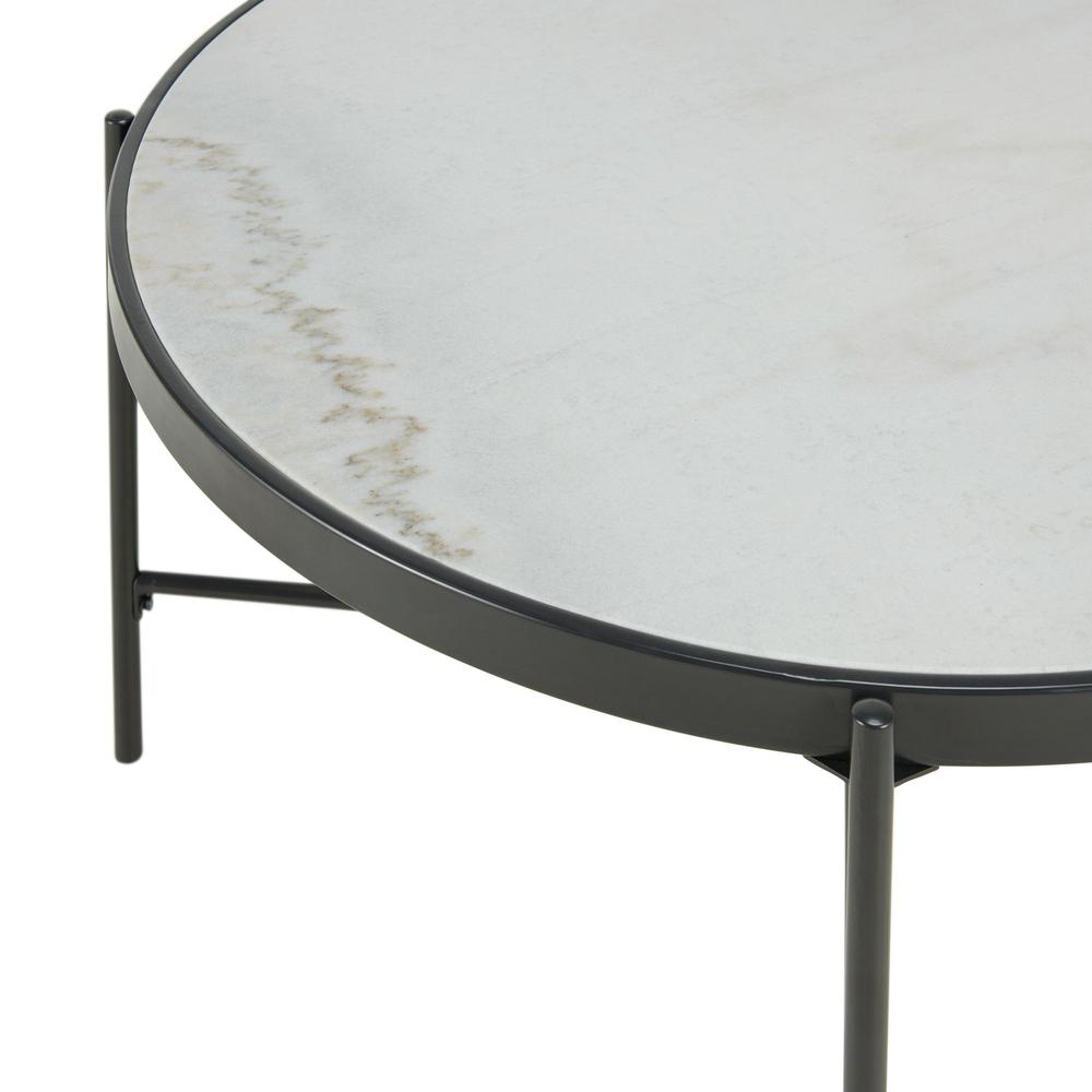 Picket House Furnishings Carlo Round Coffee Table with Marble Top. Picture 5
