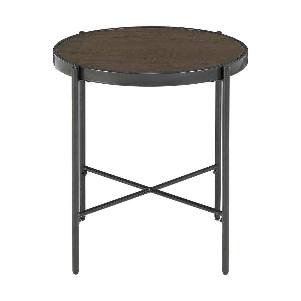 Picket House Furnishings Carlo Round End Table withWooden Top. Picture 2