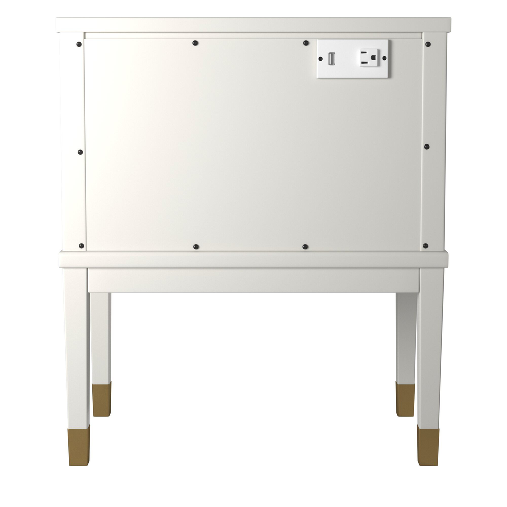 Picket House Furnishings Brody Side Table in White. Picture 6