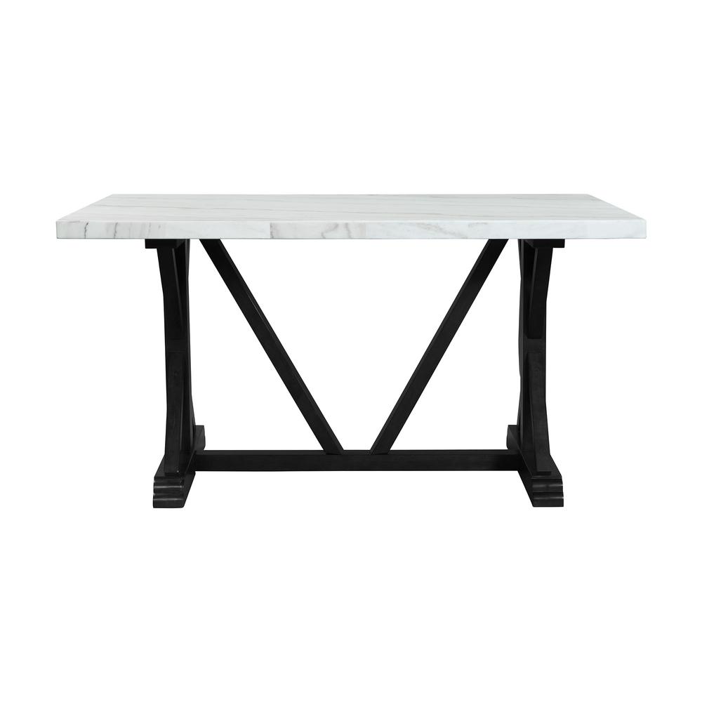 Picket House Furnishings Stratton 70" Marble Counter Height Dining Table. Picture 2