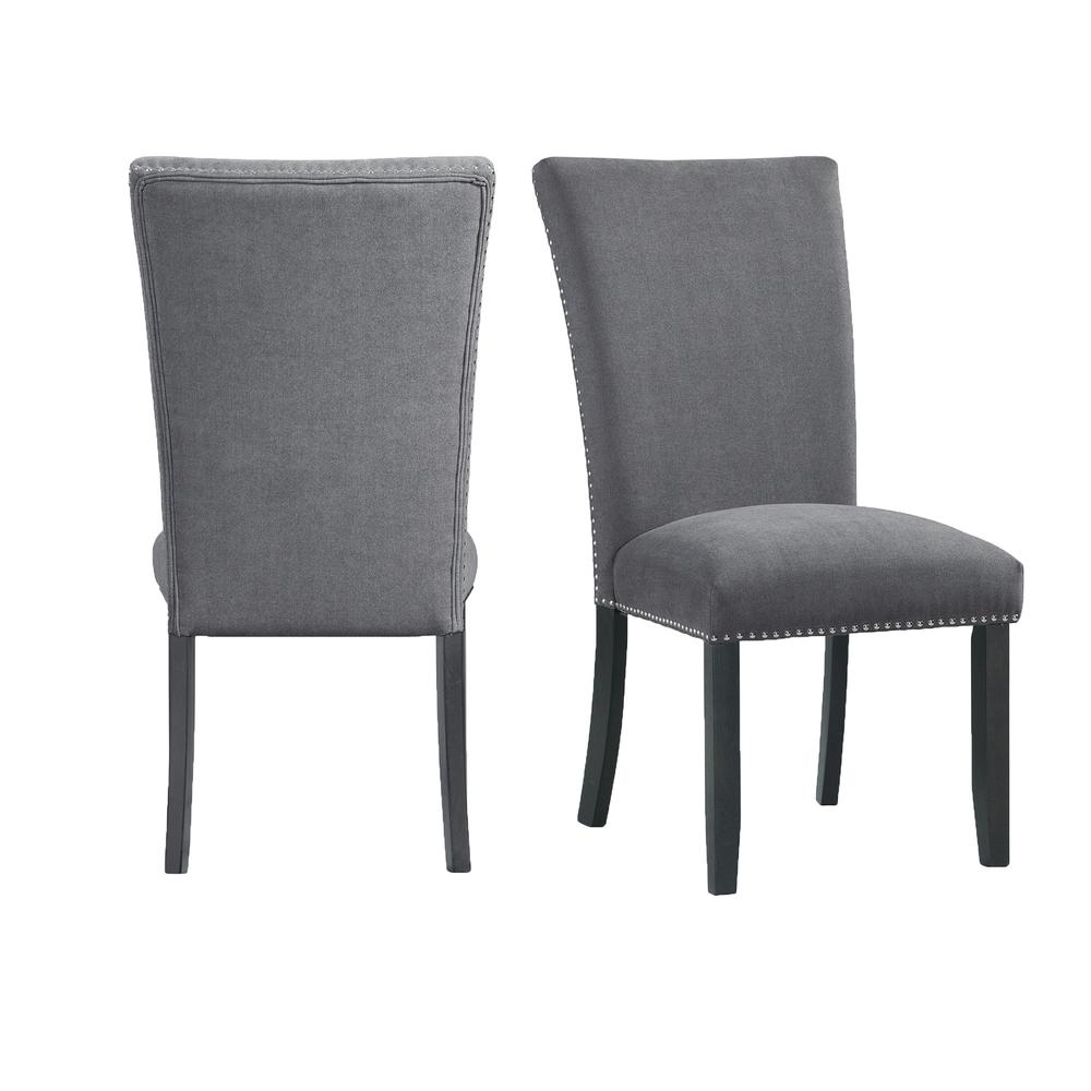 Picket House Furnishings Stratton Standard Height Side Chair Set in Charcoal. Picture 1