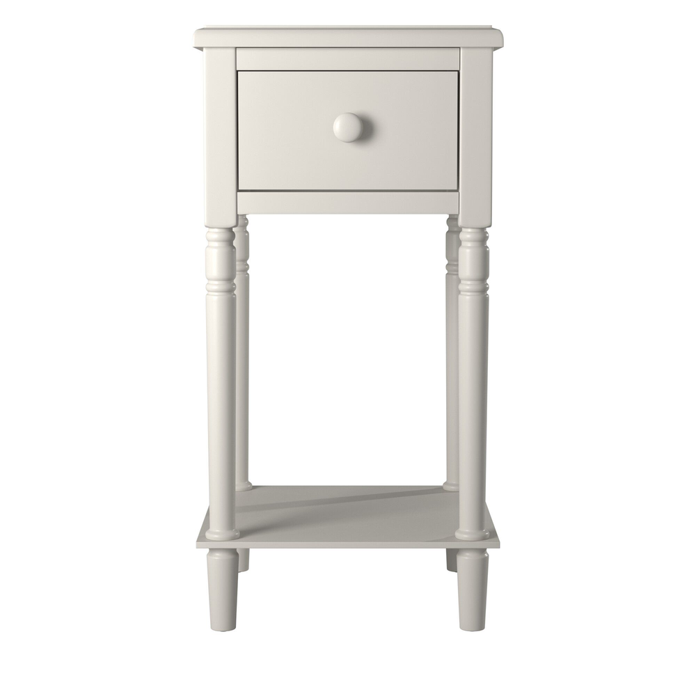 Picket House Furnishings Nova Nightstand with USB in White. Picture 4