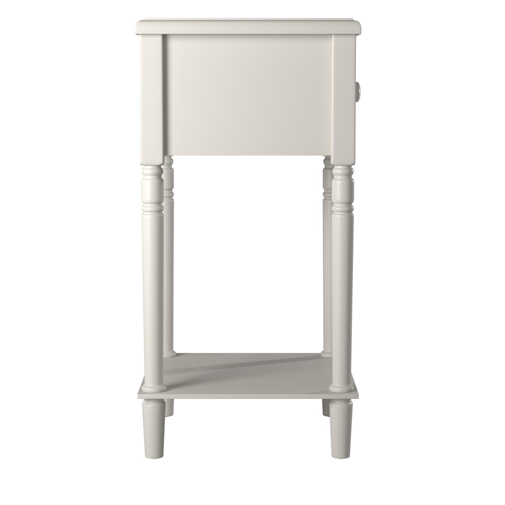 Picket House Furnishings Nova Nightstand with USB in White. Picture 5