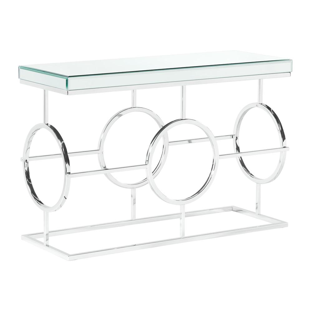 Picket House Furnishings Katie Rectangle Mirrored Sofa Table. Picture 1