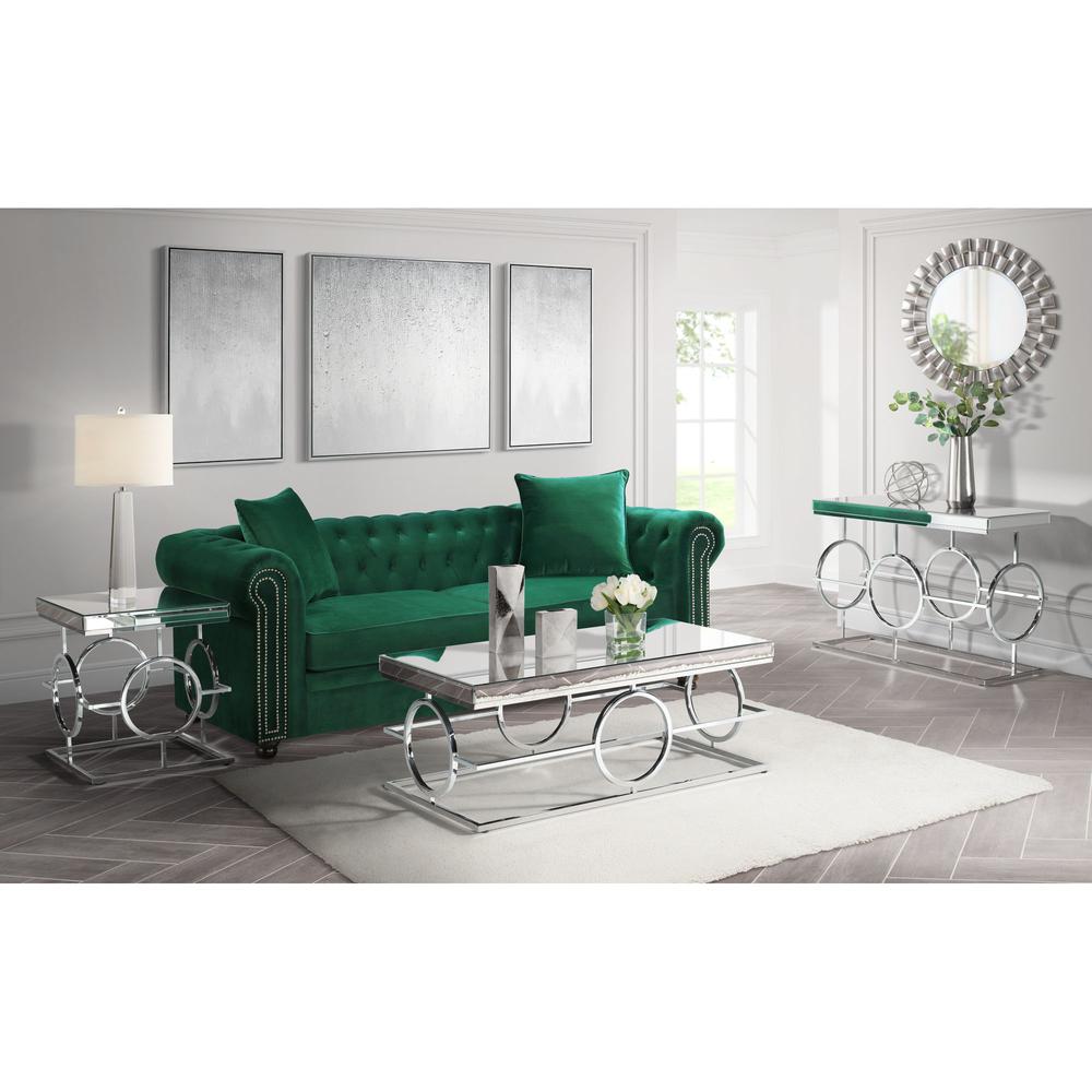 Picket House Furnishings Katie Rectangle Mirrored Sofa Table. Picture 4