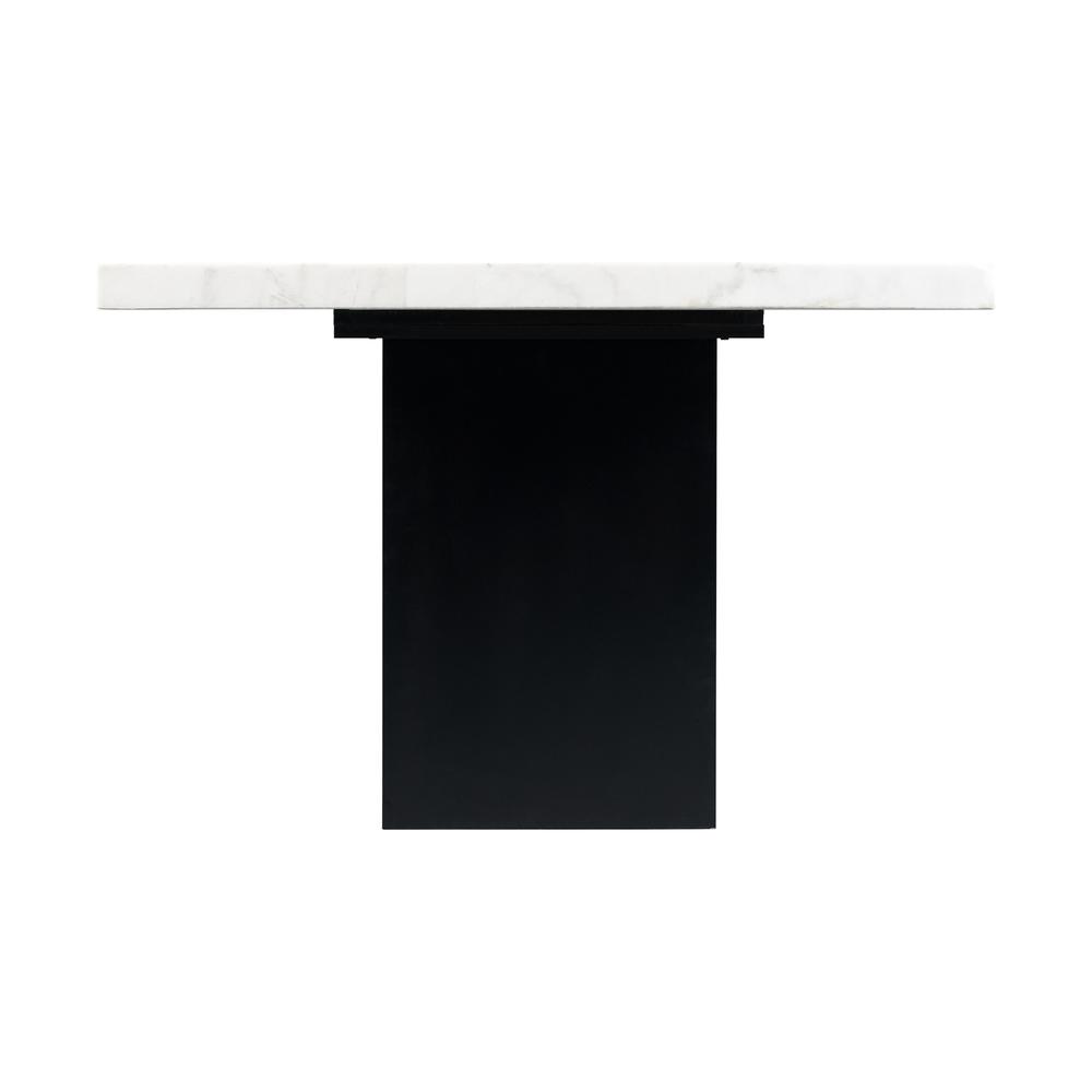 Willow White Marble Standard Height Dining Table. Picture 2