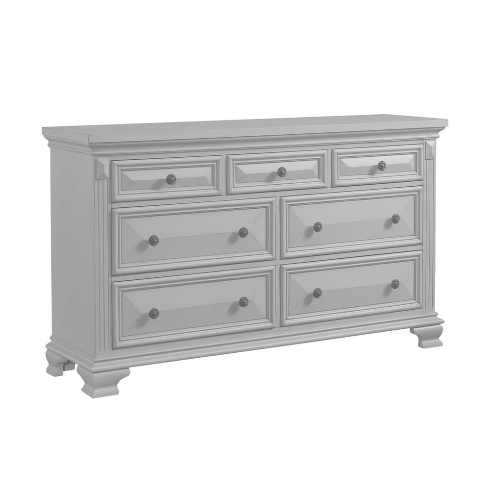 Picket House Furnishings Trent 7-Drawer Dresser in Antique Grey. Picture 1