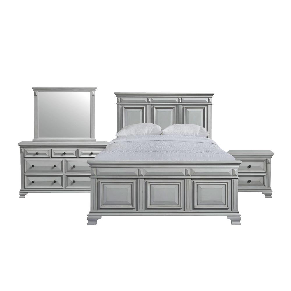Picket House Furnishings Trent King Panel Bed in Grey. Picture 15