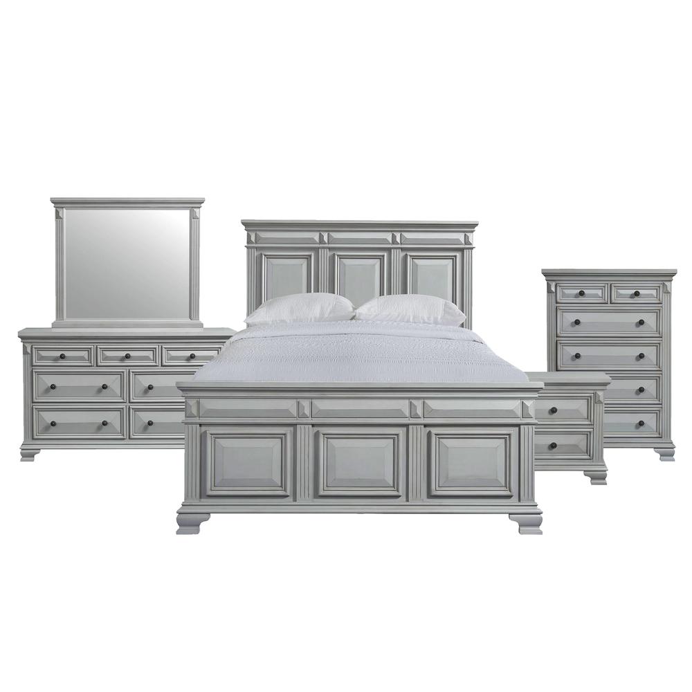 Picket House Furnishings Trent King Panel Bed in Grey. Picture 31